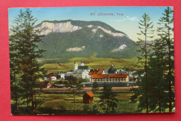 AK St Johann / 1916 / Bahnhof / Schienen / Gleise / Tirol